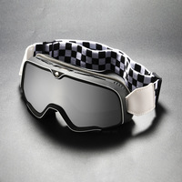 Masque de ski anti-buée à verres miroir à motif damier pour adultes, protection UV, coupe-vent, idéal pour l'alpinisme et le cyclisme