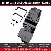Tangki Bahan Bakar Baru Long Range 120L untuk Land Cruiser Prado 150, Tangki Diesel Tambahan dari Aluminium Alloy, untuk Ekspedisi Gurun 4x4