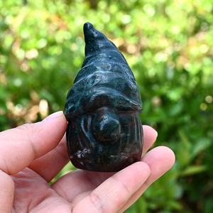 CHUSE Sculptures de Gnomes et Nains Feng Shui en Cristal Gravé de 10 cm, Écologiques, Technique de Mosaïque, Pierres de Guérison, Statue pour Noël - Product Image 5