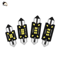 Ampoule LED de voiture 12V DC 2016, blanche, 31mm 36mm 39mm 41mm C5W C10W, pour intérieur, plafonnier, lampe de coffre, lampe de lecture, feux de signalisation de porte
