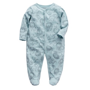 New Cute Newborn Clothes pagliaccetto Dinosaur print boy Baby Footed sleeping per 0-12 mesi <span class=keywords><strong>pigiama</strong></span> per bambini in cotone - Product Image 2