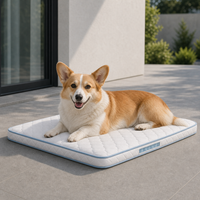 Sunset Outdoor-Haustiermatte für kleine Hunde: Gestepptes Oberteil, stabile Unterstützung, rutschfeste Unterseite – Ideal für Park, Picknick und Rasen als Ruhebett