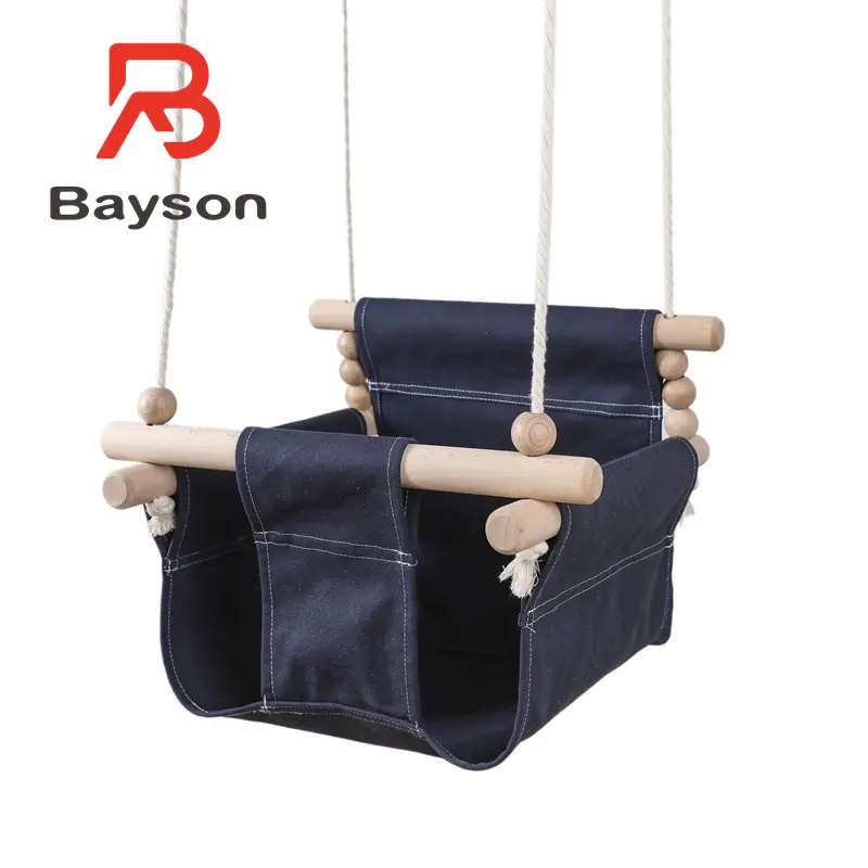 BAYSON Hanging kids Swing Baby Swing Seat amaca per sedia sospesa in legno per interni ed esterni