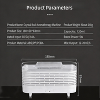 Diffuseur d'arômes 3D Flamme de sel 120 ml avec certification CE RoHS, lumière LED 7 couleurs, effet flamme pour la maison