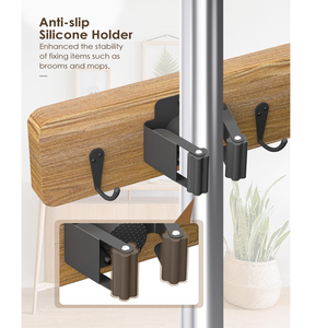 Soporte de Pared para Escobas de Madera Resistente Estilo Rústico con Colgador para Escobas y Cepillos - Product Image 3