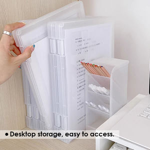 Foska Multi-funzioni di carta trasparente per documenti di protezione <span class=keywords><strong>da</strong></span> <span class=keywords><strong>scrivania</strong></span> organizer Case di plastica scatola di File per la scuola ufficio fornitore - Product Image 6