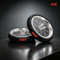 Ensemble complet de roues avant et arrière Supermoto de 17 pouces avec pneus routiers, jantes noires, Sur-Ron Light Bee X, moto électrique tout-terrain