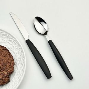 Ensemble de couverts minimalistes en acier inoxydable de haute qualité pour mariage et hôtel, 4 pièces, avec manche en acrylique, cuillères, fourchettes - Product Image 3
