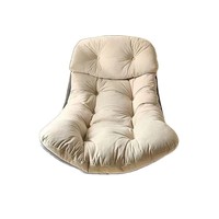 Fauteuil Inclinable Pivotant en Velours Coque d'Œuf Minimaliste Moderne pour Salon, Balcon et Détente