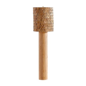 Lámpara de pie estilo madera natural, diseño Wabi Sabi, fuente de luz LED para sala de estar, dormitorio, estudio, iluminación decorativa - Product Image 5