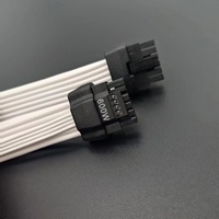 Câbles GPU PCIe 5.0 16 broches (12+4 broches) vers 12+4 broches, blindage tressé en PVC, câble d'extension PSU pour ordinateur RTX 3090Ti RTX 4090