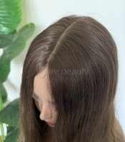 Peluca judía ortodoxa rubia ombré para mujer, con cutícula alineada, kosher, de encaje suizo, cabello europeo, con parte superior de encaje.