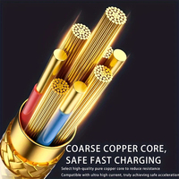 Cable DE DATOS dorado de 1M/1,5 M/2MCable de carga súper rápida de 120W Compatible con Apple 15 16 Tipo-C y Android Tipo-C para Samsung Xiaomi