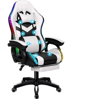 Nouvelle chaise de jeu en cuir populaire de Turquie avec lumière LED RVB chaise de jeu pc cinq étoiles chaise de bureau d'ordinateur de Massage de luxe