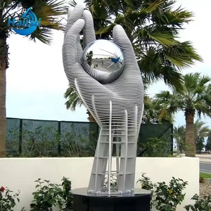 Decoración Artística Grande para Exteriores, Escultura Hecha a Mano de Acero Inoxidable Personalizada, Decoración Moderna para Paisajes Urbanos, Jardín de Villa - Product Image 1