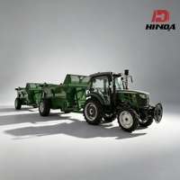 Épandeur de fumier de poulet à double axe haute efficacité HINDA, moteur automatique, double rotateur, machine à engrais organique pour déchets avicoles