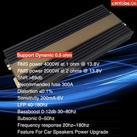 Amplificateur de caisson de basses de voiture RMS 4000W Korea Board 1ohm Class D Peak 5000W Dynamic 0.5 Ohm strong Bass Monoblock Car Amplifier