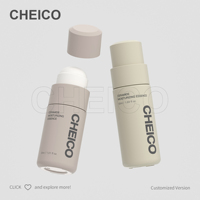 Vente en gros Bouteilles vides 60ml transparentes givrées rondes blanches avec bouchon compte-gouttes 30ml 40ml Bouteilles d'huile essentielle cosmétiques