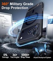 Coque de téléphone magnétique conçue pour iPhone 18 Pro Max avec béquille, chargement sans fil, fine, givrée, antichoc, compatible iPhone 18, 17, 16