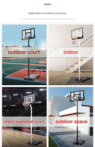 Mini <span class=keywords><strong>Canestro</strong></span> da Basket Portatile per Bambini con Ruote, Sistema di <span class=keywords><strong>Canestro</strong></span> Regolabile in Altezza per Interni ed Esterni - Product Image 4