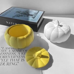 Tự làm kẹo cao su thả Bí Ngô hộp lưu trữ khuôn bí ngô nến thạch cao Halloween đồ trang trí đồ trang sức Silicone khuôn tùy chỉnh - Product Image 5