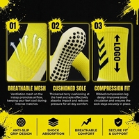 Chaussettes de football antidérapantes personnalisées pour hommes et jeunes, respirantes, à compression, séchage rapide, chaussettes en tricot pour l'automne