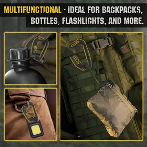Mousqueton tactique polyvalent en plastique pour l'escalade, sifflet d'urgence, douche, toilette, <span class=keywords><strong>bouteille</strong></span> d'eau. - Product Image 3