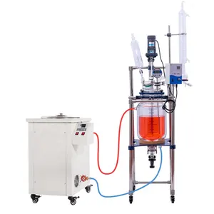 150L 150 Liter Chemical Jacketed Double Wall Glass Reactor