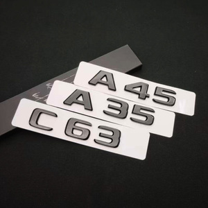 Adesivo per Auto 3D in ABS Nero Lucido con Lettere A35 A45 C63 A180 S per <span class=keywords><strong>Mercedes</strong></span> <span class=keywords><strong>Benz</strong></span>, Accessori Decorativi - Product Image 2