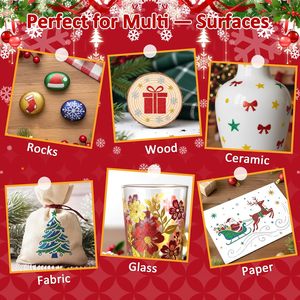 <span class=keywords><strong>Pennarelli</strong></span> Glitterati Flysea 12 Colori Punta Fine Inchiostro Permanente Brillante Metallizzato per Scrapbooking, Tazze in Vetro, Pittura su Rocce - Product Image 3