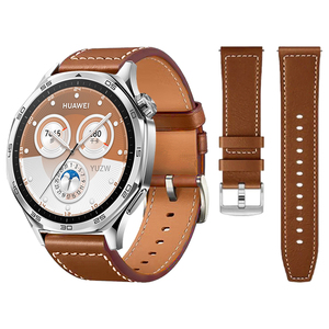 Bracelet en cuir pour HUAWEI WATCH <span class=keywords><strong>GT</strong></span> 5 4 46mm Bracelet pour HUAWEI WATCH 4 Pro <span class=keywords><strong>GT</strong></span> 3 <span class=keywords><strong>2</strong></span> Pro <span class=keywords><strong>42mm</strong></span> Bourgeons Bracelet de montre véritable 22mm 20mm Bracelet - Product Image 1