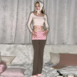 King Mcgreen Star Patchwork basique pantalon Vintage Y2k décontracté taille basse évasé pantalon Streetwear Leggings mode femmes pantalon - Product Image 6