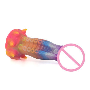 Dildo en silicone noctilucent en forme de pieuvre pour hommes et femmes, plug anal, dispositif de <span class=keywords><strong>masturbation</strong></span> souple et étanche - Product Image 4