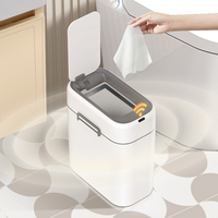 Poubelle Intelligente Slim ELPHECO avec Capteur Tactile, Design Moderne en Plastique pour Usage Domestique