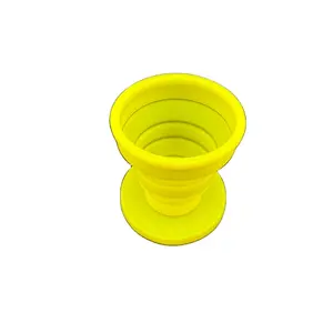 Tapa plegable de silicona personalizada reutilizable amarilla limón respetuosa con el medio ambiente de calidad alimentaria con resistencia a altas temperaturas