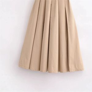 Mujeres 2025 primavera nueva moda elegante <span class=keywords><strong>Midi</strong></span> <span class=keywords><strong>vestido</strong></span> con <span class=keywords><strong>hombreras</strong></span> Vintage sin mangas Casual Mujer Vestidos Robe Mujer - Product Image 5