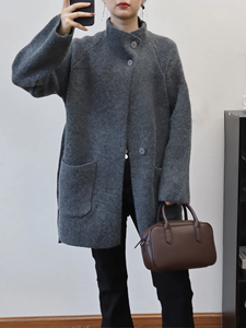 Nouvelle Collection Automne/Hiver pour Femmes - Cardigan en Tricot à Ceinture Mi-Long, Coupe Ample, Pull Tendance - Product Image 4