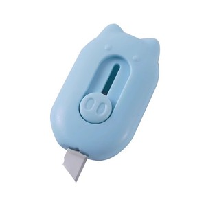 Mini cuchillo utilitario Pig de 6 cm, cortador de papel portátil con ranura de bloqueo para abrir cajas exprés - Product Image 2