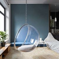 Fauteuil suspendu moderne et durable en fibre de verre, chaise à bulles pour salon et villa, utilisation intérieure et extérieure