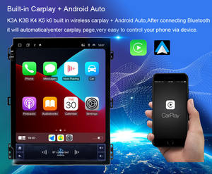 Autoradio GPS Navigation Tesla Style Vertical Grand Écran Lecteur Dvd Carplay Auto Stereo Head Unit pour <span class=keywords><strong>Peugeot</strong></span> <span class=keywords><strong>407</strong></span> 2006-2016 CE - Product Image 2