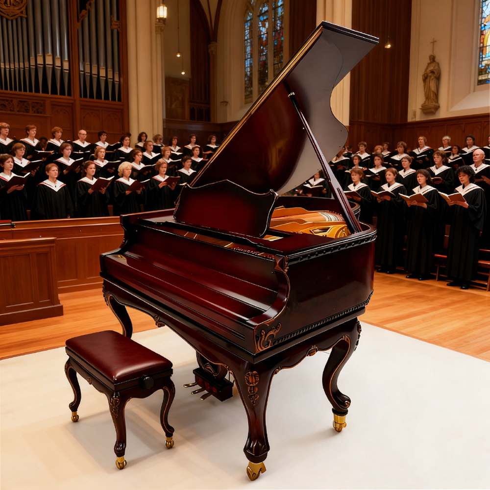 Mahogany Red Grand Piano