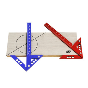 Red Aluminum Alloy Triangular Ruler 90 Cm Right Angle <b>Woodworking</b> Measuring <b>Tool</b> - Product Image 2