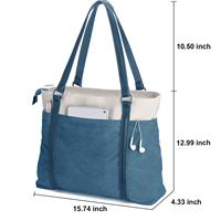 Tas Kanvas Serbaguna Tas Bahu Wanita Tas Tote Kasual Sederhana Tas Besar Tas Bahu Tas Kerja Laptop