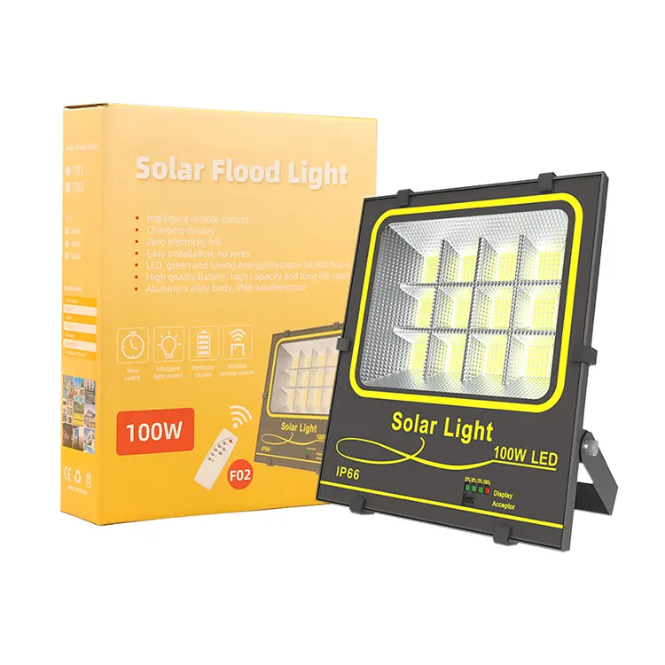 Small Led Solar Headlight Garden 36 Flood Light 30w 6500k solar flood light