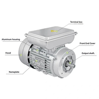 Moteur asynchrone à induction AC monophasé 180W, série Y, taille compacte, haute efficacité, 110V/220V, 50Hz/60Hz, 1400 tr/min, montage B34