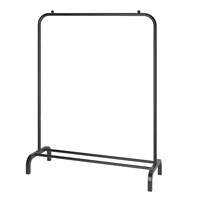 Porte-vêtements en métal, porte-vêtements portable à tige unique pour suspendre les vêtements, porte-vêtements pour chambre à coucher, balcon 43,31 pouces, noir
