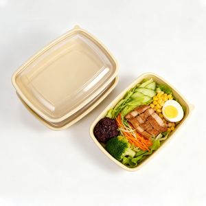 Contenedores de Alimentos Rectangulares de Plástico PP Negro de 1200 ml, Contenedor de Almacenamiento de Alimentos Desechable, Apto para Microondas, Hermético, para Preparación de Comidas - Product Image 2