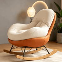 Fauteuil balançoire individuel en métal pour la maison, chaise longue paresseuse en fer, canapé balançoire, chaise à bascule