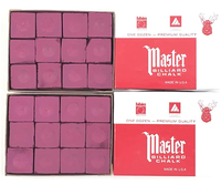 Boîte de craie pour queue de billard Master Snooker, 12 pièces - Accessoires de billard de haute qualité pour les clubs et les tournois, réduit les erreurs