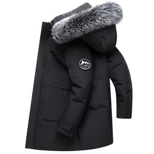 Veste en duvet <span class=keywords><strong>homme</strong></span> long nouveau col fourrure à capuche épaissi manteau <span class=keywords><strong>homme</strong></span> doudoune - Product Image 1